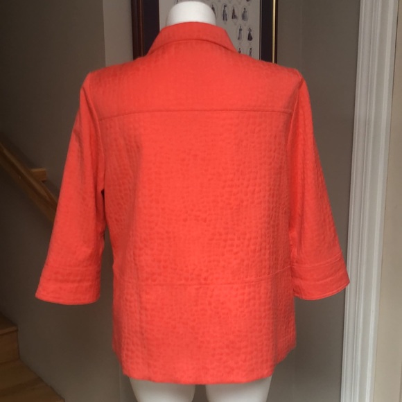 Allison Daley coral textured jacket blazer with pockets xl 16 - Picture 2 of 10